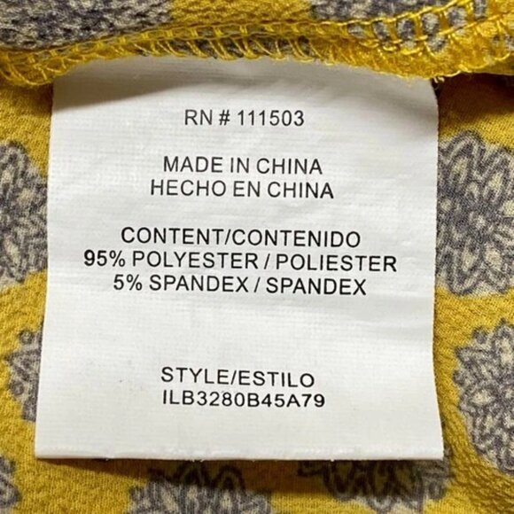 june & hudson Summer Top Women's Small Yellow Floral Open Front Tie Wrap Blouse - Picture 10 of 11